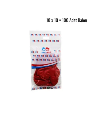 Kırmızı 100pcs Balon G-90a