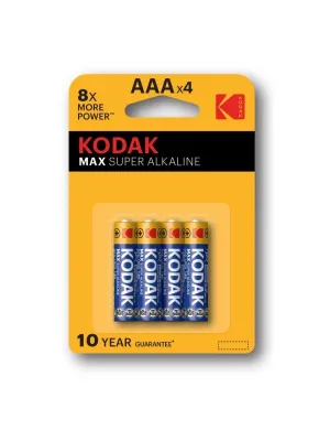 Kodak  4 Adet Max Super Alkalin İnce Pil