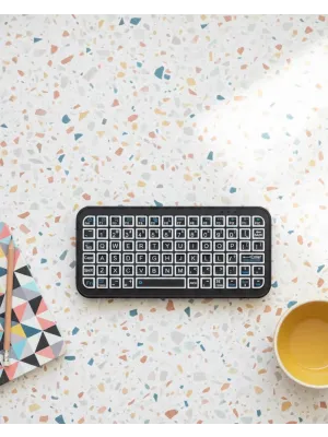 Kompakt Siyah Rgb Işıklı Bluetooth Mini Klavye