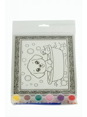Köpek Civciv Boyama Tuval Seti