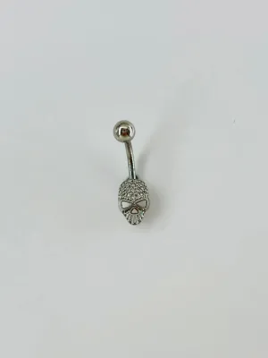 Kuru Kafa Detaylı Göbek Piercing - Pg0042