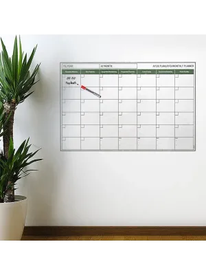Manyetik Yapışkanlı Bir Aylık Program Planlayıcı Takvim 85x56 Cm