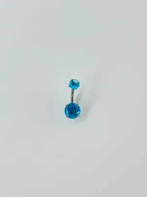Mavi Taşlı Göbek Piercing - Pg0012