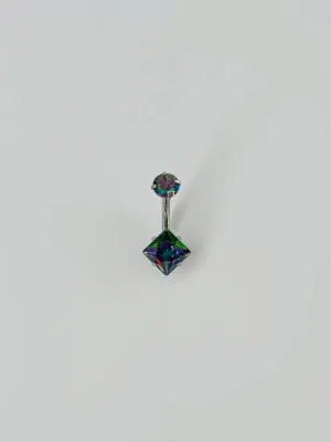 Mistik Topaz Taşlı Göbek Piercing - Pg0019