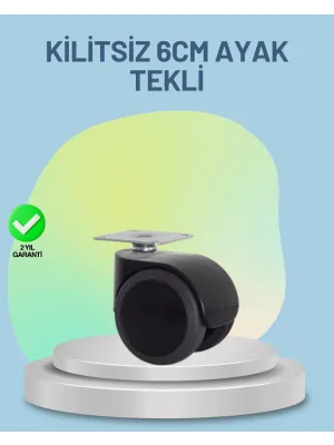 Mobilya Tekerleği 6 Cm Kilitsiz Tekli Satış