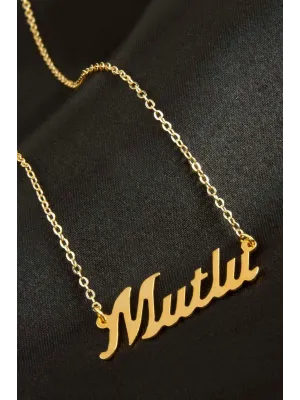 Mutlu İsimli Kolye (Kişiye Özel)