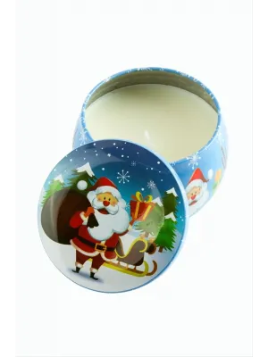 Noel Baba Yılbaşı Kapaklı Mum 8 cm