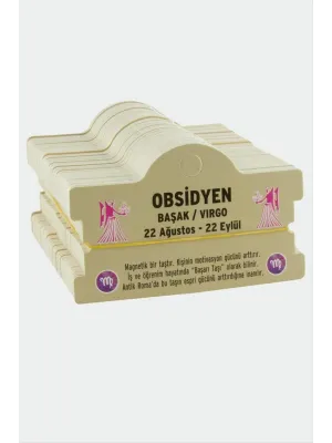 Obsidyen & Başak Burç Bileklik Kartı