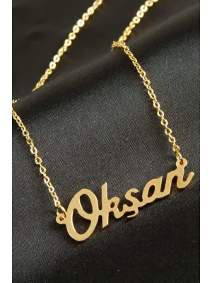 Okşan İsimli Kolye (Kişiye Özel)