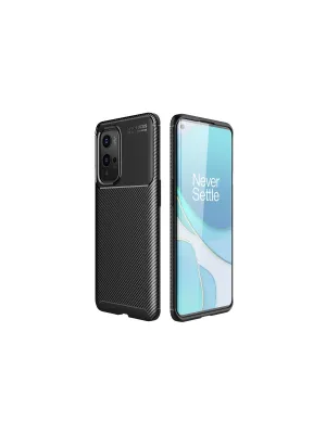One Plus 9 Pro Kılıf Auto Focus Karbon Kapak - Siyah