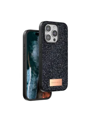 Onegif Apple İphone 15 Pro Max Bright Simli Kapak - Siyah