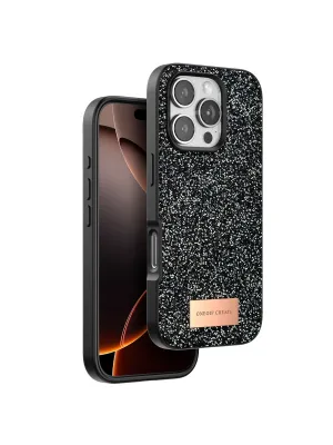 Onegif Apple İphone 16 Pro Max Bright Simli Kapak - Siyah