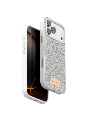 Onegif Apple İphone 17 Pro Max Bright Simli Kapak - Beyaz