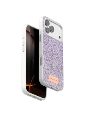 Onegif Apple İphone 17 Pro Max Bright Simli Kapak - Lila