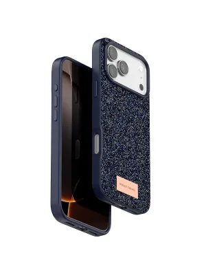 Onegif Apple İphone 17 Pro Max Bright Simli Kapak - Mavi
