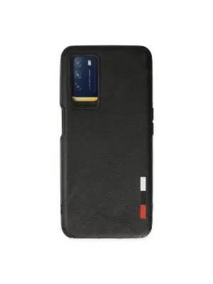 Oppo A16 Kılıf Loop Deri Silikon - Siyah