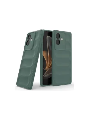 Oppo A3 Kılıf Optimum Silikon - Koyu Yeşil