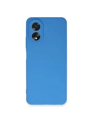 Oppo A38 Kılıf First Silikon - Mavi