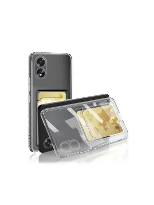 Oppo A38 Kılıf Kart Şeffaf Silikon - Şeffaf