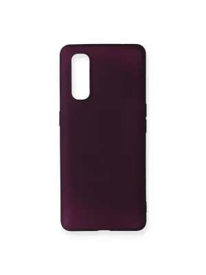 Oppo Find X2 Kılıf First Silikon - Mürdüm