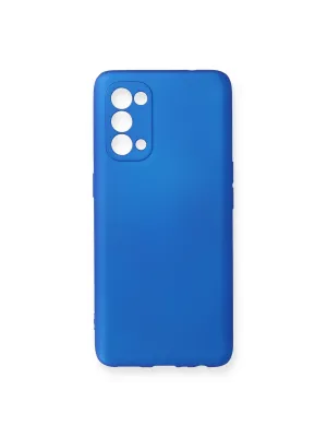 Oppo Reno 5 Kılıf First Silikon - Mavi