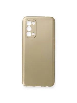 Oppo Reno 5 Pro Kılıf First Silikon - Gold