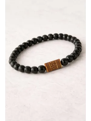 Oval Bambu Ahşap Bileklik 8 mm