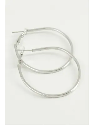Oval Halka Küpe 4,5 cm