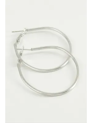 Oval Halka Küpe 5 cm