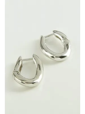 Oval Trend Metal Küpe