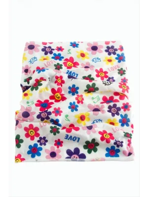 Papatya Desenli Baff Boyunluk