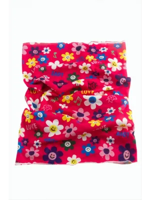 Papatya Desenli Baff Boyunluk