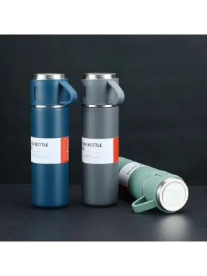 Paslanmaz Çelik Bardaklı Termos Seti 500 ML