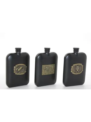 Paslanmaz Çelik Kabartmalı Tekli 6 Oz Matara Alk2666
