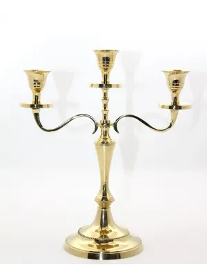 Pirinç 3lü Şamdan 4612