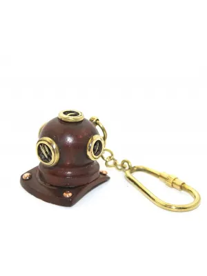Pirinç Dalgıç Başlığı Anahtarlık 2140c