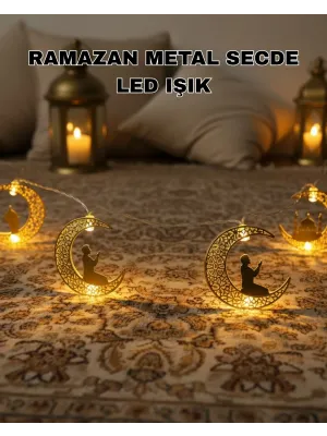 Ramazan Ay Işığı Secde Eden Adam Silüetli Led Peri Işığı