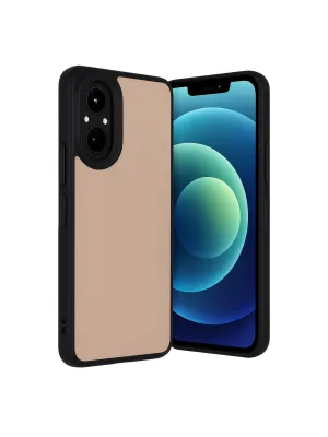 Realme 12 Lite Kılıf Aras Deri Kapak - Pudra