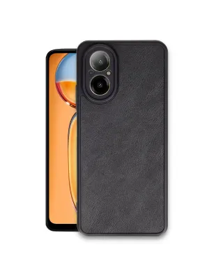Realme 12 Lite Kılıf Aras Deri Kapak - Siyah