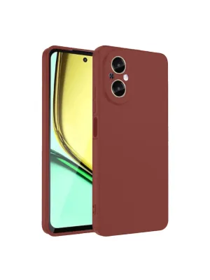 Realme 12 Lite Kılıf First Silikon - Bordo