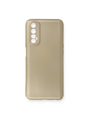Realme 7 Kılıf First Silikon - Gold