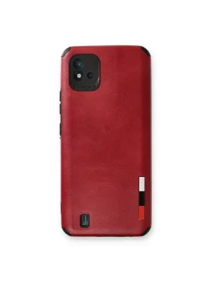 Realme C11 2021 Kılıf Loop Deri Silikon - Kırmızı