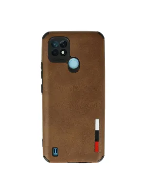 Realme C21 Kılıf Loop Deri Silikon - Kahverengi