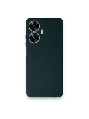 Realme C55 Kılıf First Silikon - Koyu Yeşil