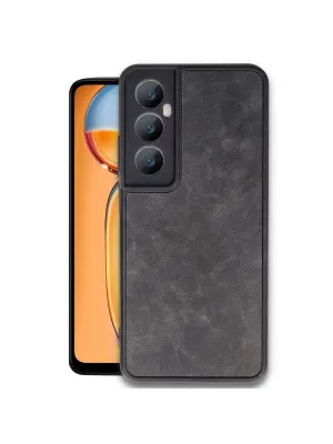Realme C65 Kılıf Aras Deri Kapak - Siyah