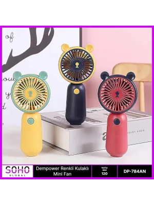 Renkli Kulaklı Mini Fan