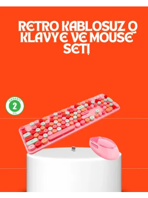 Retro Tarz Bluetooth 5.1 Klavye – Win/osx/android/ios Uyumlu