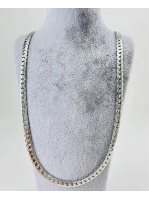 Rodyum Çelik Erkek Kolye 60 Cm - Ekl0010