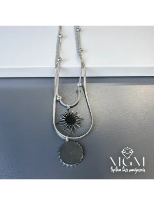 Rodyum Çelik Kolyeler 45+5 Cm - Kl0042