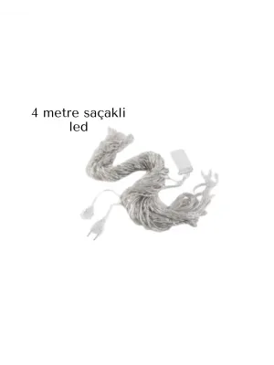 Saçaklı 4 Metre Perde Led